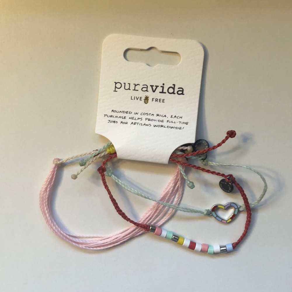 3 pack of puravida bracelets